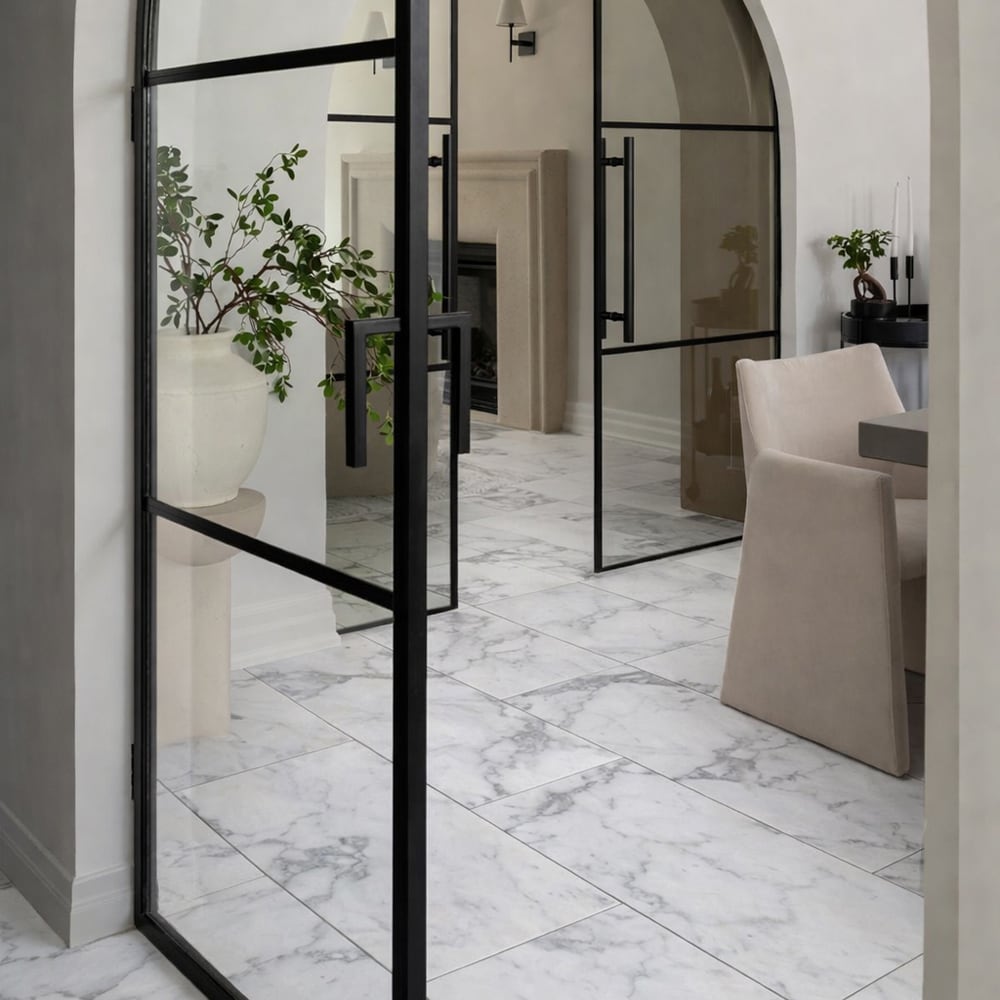 Calacatta Gold Royal Honed Marble Tile — 12 × 24 × 3/8 in