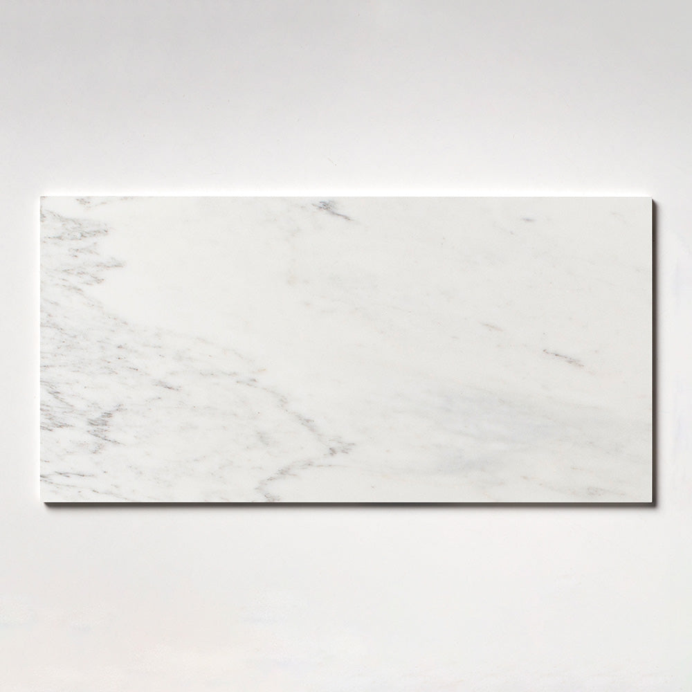 Calacatta Gold Royal Honed Marble Tile — 12 × 24 × 3/8 in