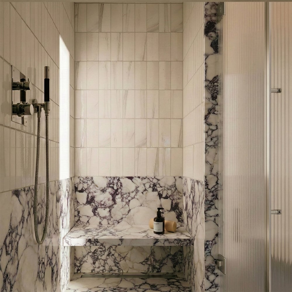 Bianco Dolomiti Classic Honed Subway Marble Tile — 4 × 12 × 3/8 in