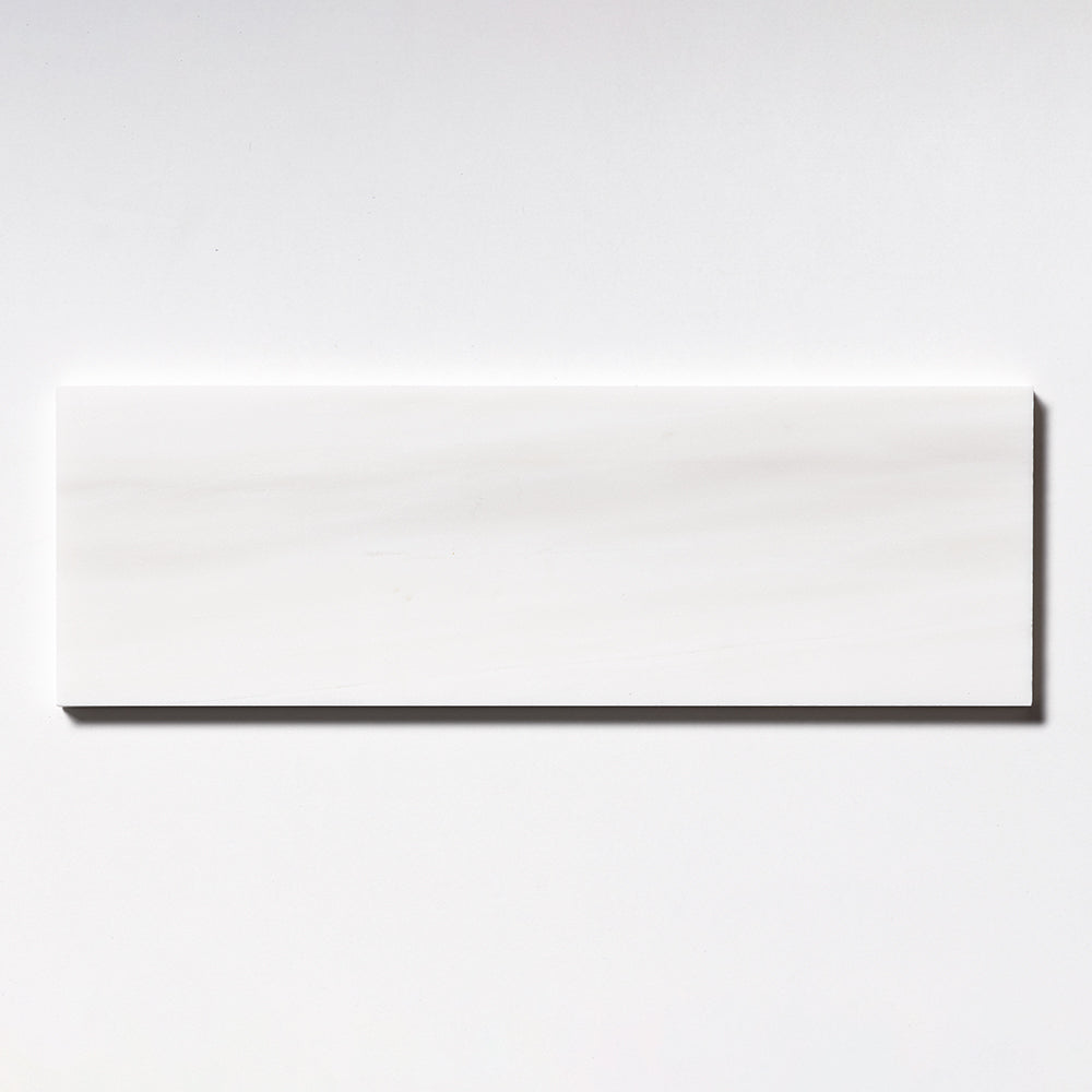 Bianco Dolomiti Classic Honed Subway Marble Tile — 4 × 12 × 3/8 in