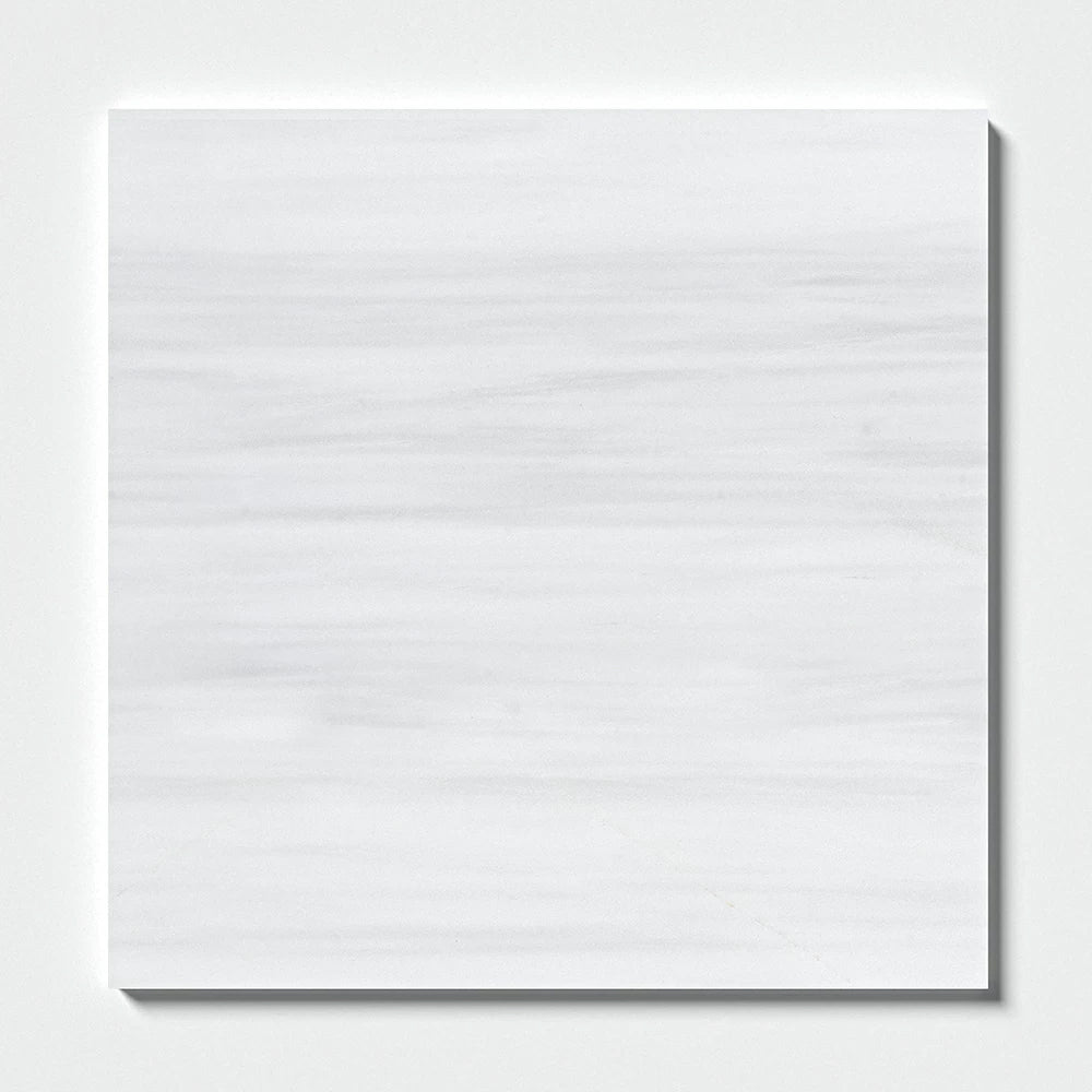 Bianco Dolomiti Classic Polished Marble Tile — 18 × 18 × 3/8 in