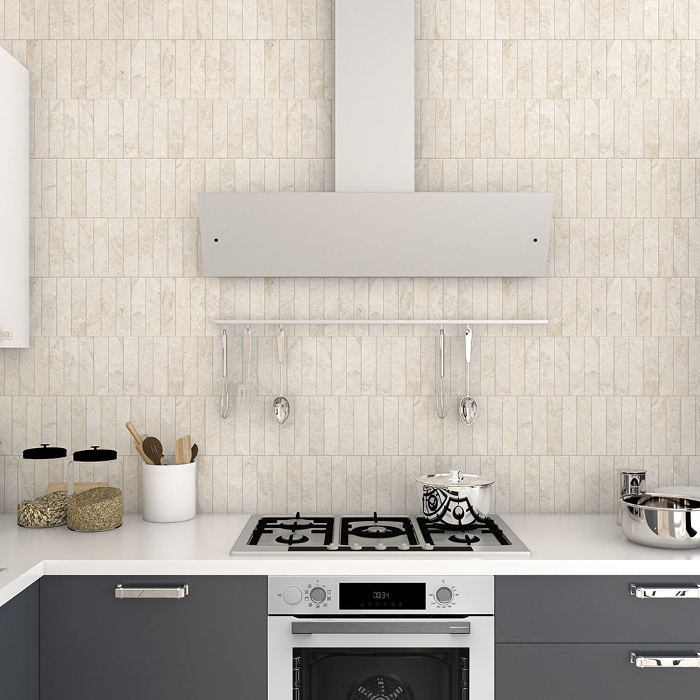 Diana Royal Textured Subway Marble Tile — 2 × 8 × 1/2 in
