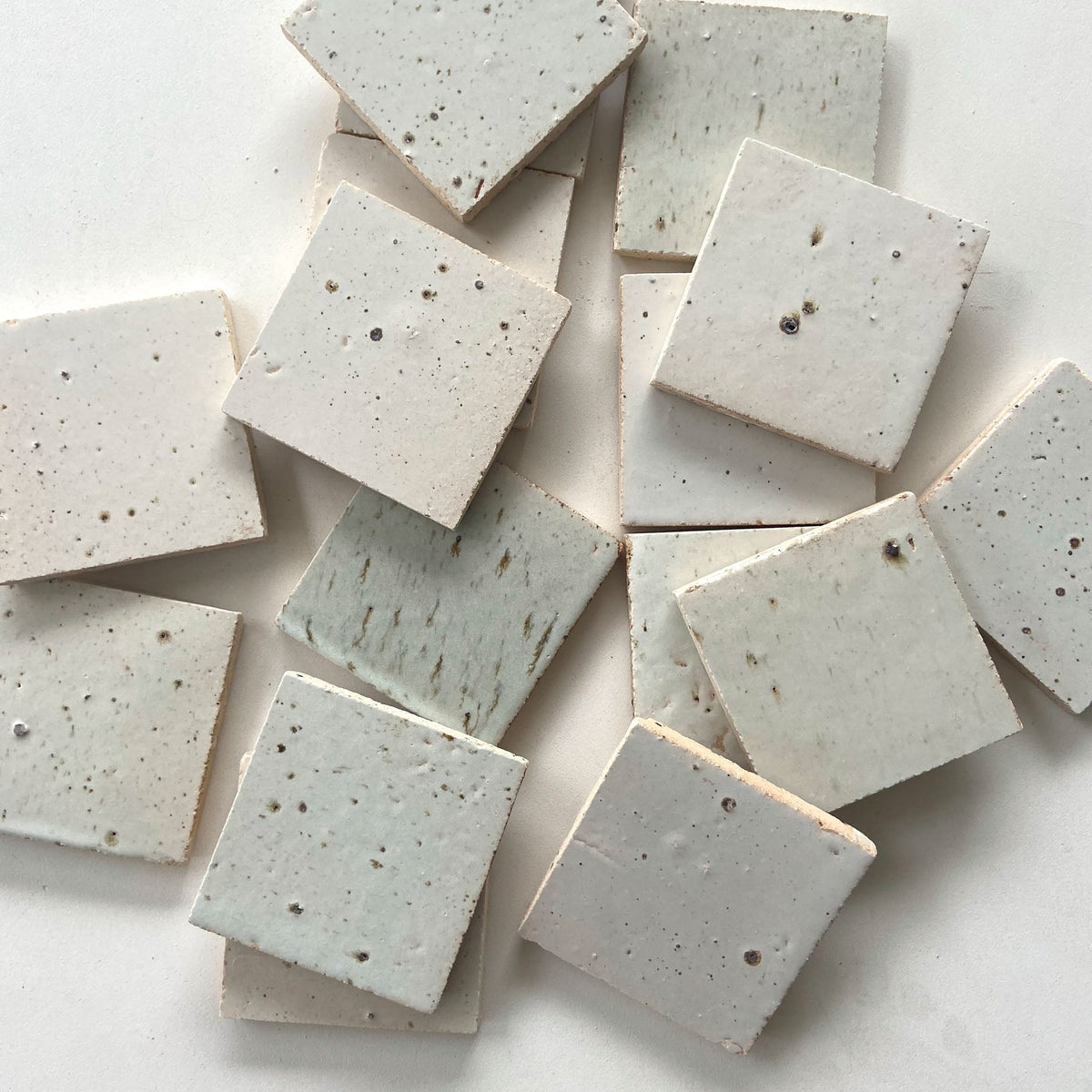 Tierra Square Nieve Punto by Tiles of Ezra
