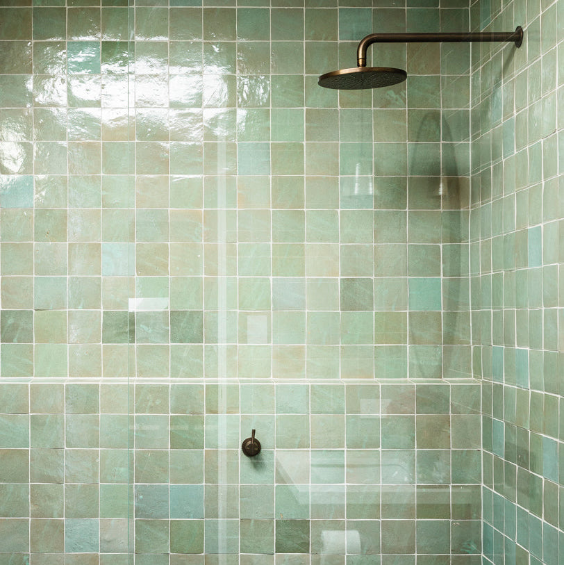 Moroccan Zellige Square Avocado by Tiles of Ezra