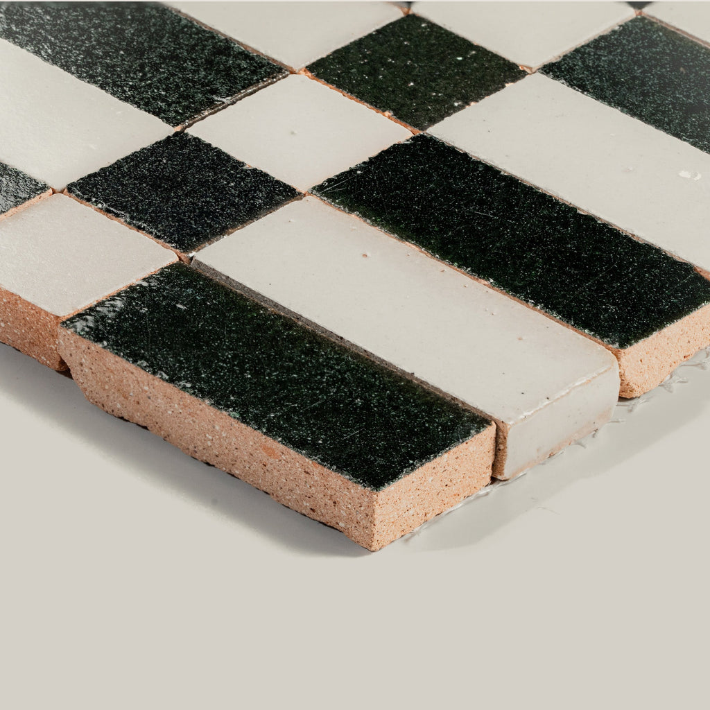 Tierra Plaid Cream Oscuro by Tiles of Ezra